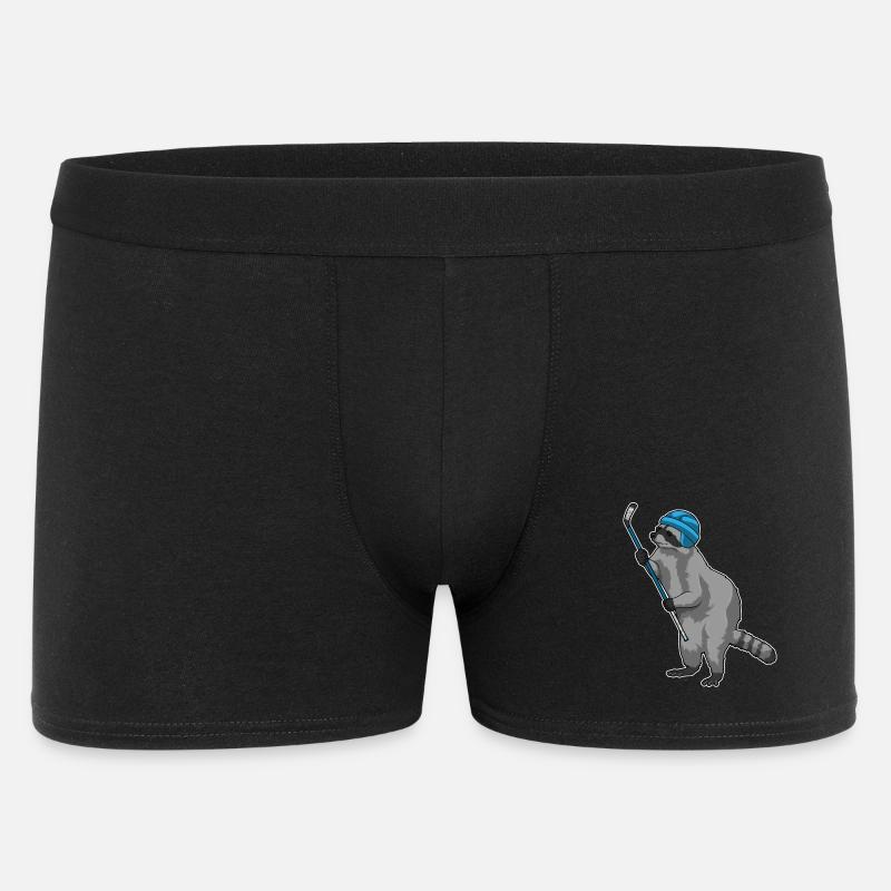 Waschbär Eishockey Eishockeyschläger - Men's Boxer Shorts - black