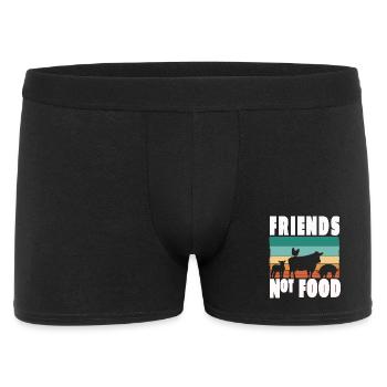 Vegan Vegetarian Friends not Food Animal Welfare - Men's Boxer Shorts - black - Front