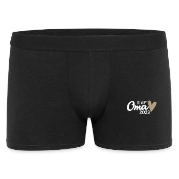 Oma 2023 - Werdende Oma 2023 - Männer Boxer Shorts - Schwarz - Vorne