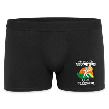 Tant qu'il y a des Agriculteurs il y a de l'Espoir - Boxer Homme - noir - Devant