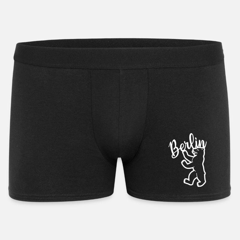 Berlin Bär - Männer Boxer Shorts - Schwarz