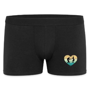J’adore Rock’n Roll Dance Couple Retro Heart - Boxer Homme - noir - Devant