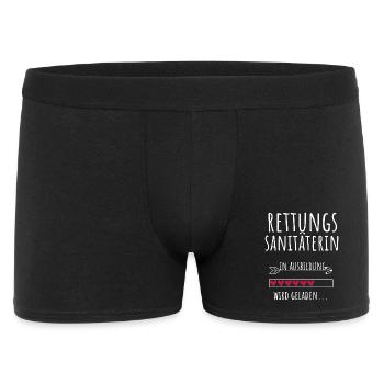 Rettungssanitäterin in Ausbildung Geschenk - Männer Boxer Shorts - Schwarz - Vorne