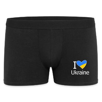 Ukraine - Männer Boxer Shorts - Schwarz - Vorne