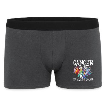 Cancer Awareness Cancer sucks in every color - Männer Boxer Shorts - Anthrazit - Vorne