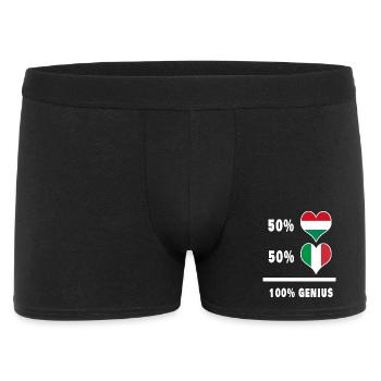 L'Italie et la Hongrie génie / actuelles - Boxer Homme - noir - Devant