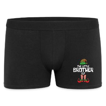 Kleiner Bruder Elf - Männer Boxer Shorts - Schwarz - Vorne