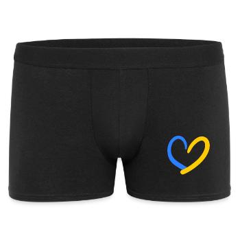Ukraine Herz - Männer Boxer Shorts - Schwarz - Vorne