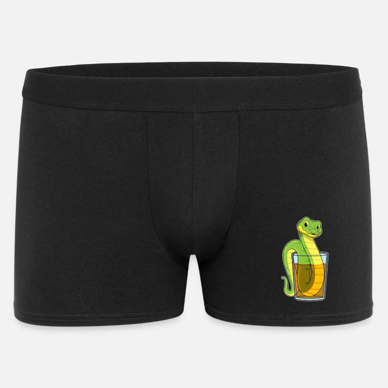 Schlange mit Saft - Männer Boxer Shorts - Schwarz