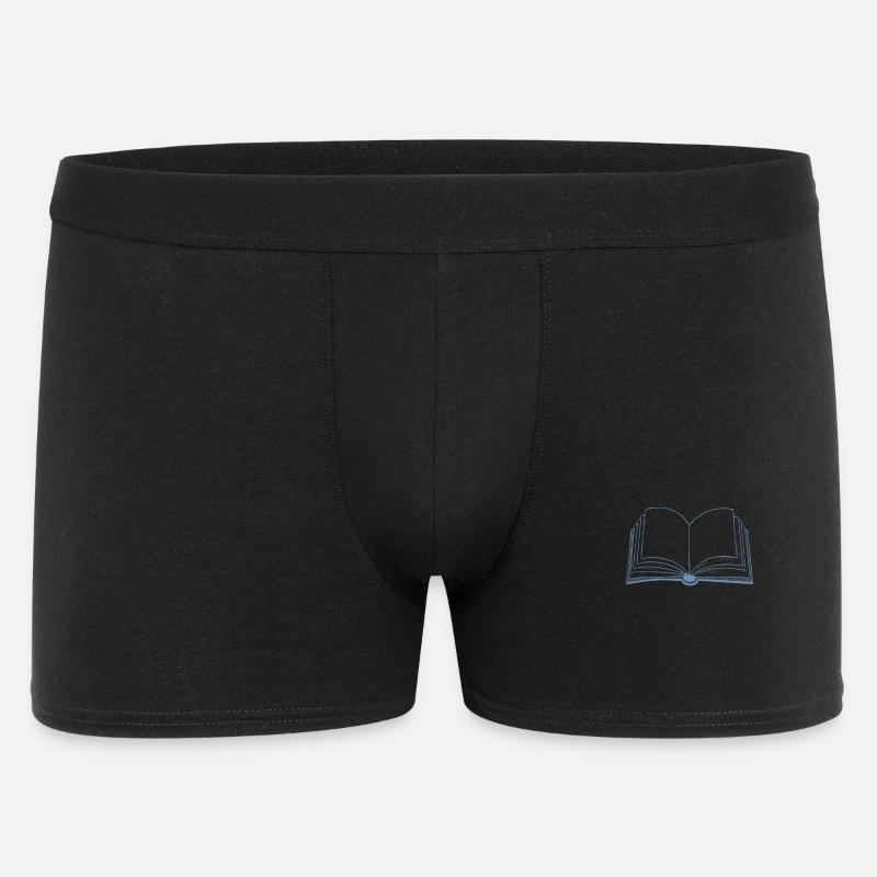 Bücher offenes Buch - Männer Boxer Shorts - Schwarz
