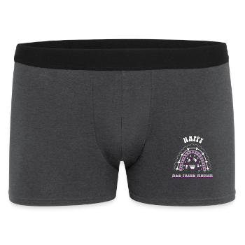 Happy Ace Pride Mois De l’arc-en-ciel asexué - Boxer Homme - charbon - Devant