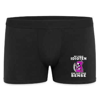 Sensenmann Dame - Männer Boxer Shorts - Schwarz - Vorne
