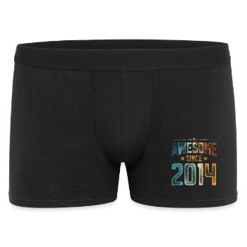 2014 Geboren Geburtstag Geburtsjahr - Männer Boxer Shorts - Schwarz - Vorne