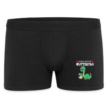 Muttertag - erster Muttertag Geschenk - Männer Boxer Shorts - Schwarz - Vorne