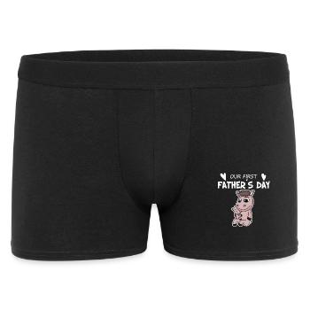 Vatertag - erster Vatertag Geschenk - Männer Boxer Shorts - Schwarz - Vorne