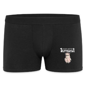 Muttertag Geschenk - Unser erster Muttertag - Männer Boxer Shorts - Schwarz - Vorne
