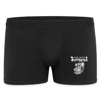 Muttertag Geschenk - Unser erster Muttertag - Männer Boxer Shorts - Schwarz - Vorne