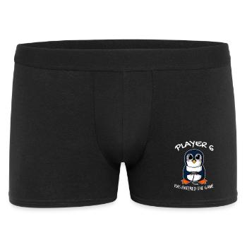 Spieler 6 hat das Spiel Betreten Baby - Männer Boxer Shorts - Schwarz - Vorne