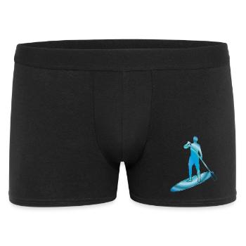 Stand up paddle - Homme avec planche à l’aquarelle - Boxer Homme - noir - Devant