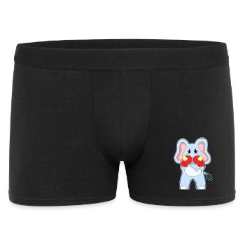 Elefant Boxer Boxhandschuhe Boxen - Männer Boxer Shorts - Schwarz - Vorne