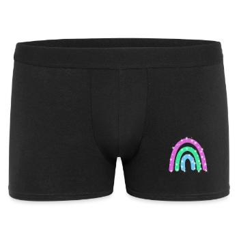 Polysexual Glitzer Regenbogen - Männer Boxer Shorts - Schwarz - Vorne