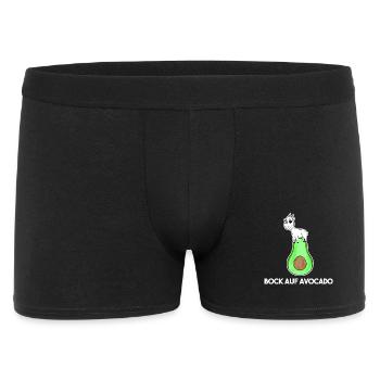 Bock auf Avocado - Ziege Ziegenbock - Männer Boxer Shorts - Schwarz - Vorne