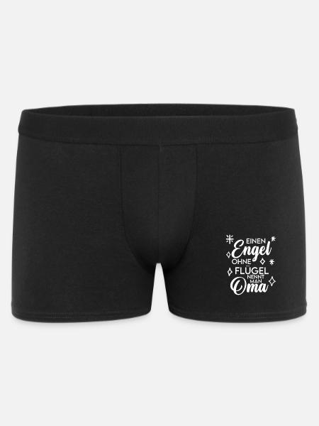 Oma Engel Spruch - Männer Boxer Shorts - Schwarz