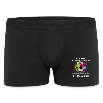 Fußball 1. Klasse - Männer Boxer Shorts - Schwarz - Vorne