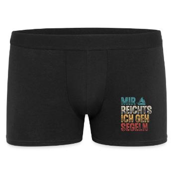 Segeln Segler Segelboot Retro Vintage - Männer Boxer Shorts - Schwarz - Vorne