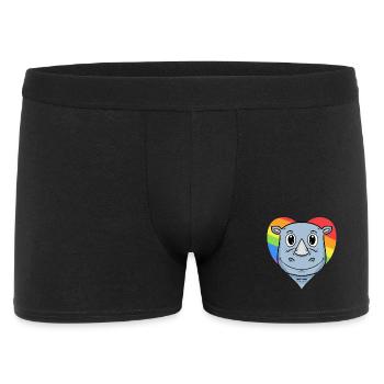 Rhino Lgbt Rainbow Colors - Men's Boxer Shorts - black - Front