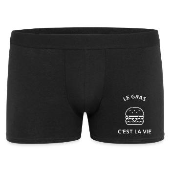 Le gras c'est la vie - Boxer Homme - noir - Devant