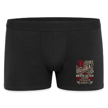 38. Geburtstag Vintage Retro - Männer Boxer Shorts - Schwarz - Vorne