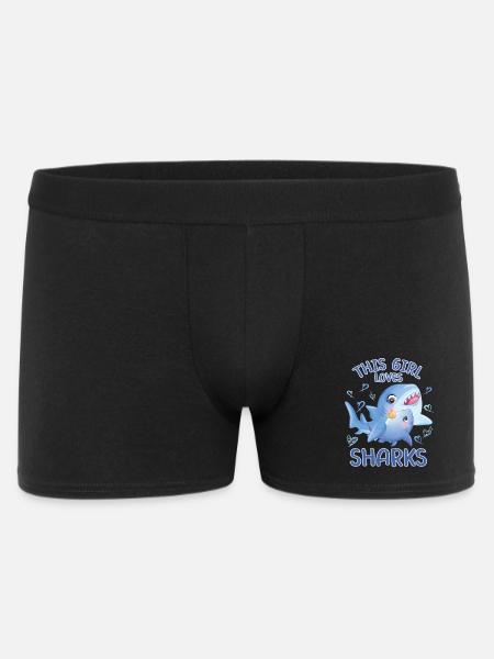 Cette fille aime les requins - Boxer Homme - noir