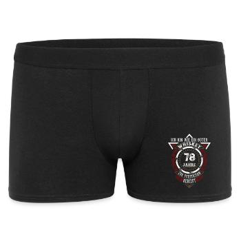 78. Geburtstag Whiskey Whisky - Männer Boxer Shorts - Schwarz - Vorne