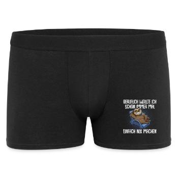 Faultier Beruf - Männer Boxer Shorts - Schwarz - Vorne