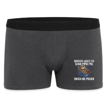 Faultier Beruf - Männer Boxer Shorts - Anthrazit - Vorne