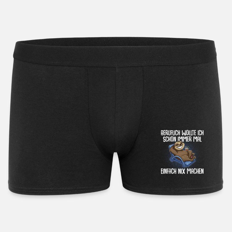 Faultier Beruf - Männer Boxer Shorts - Schwarz