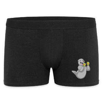 Seal Musician Rattle Music - Men's Boxer Shorts - black - Front
