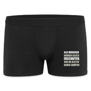 Cooles Camper Reisemobil Wohnmobil Fun Shirt - Männer Boxer Shorts - Schwarz - Vorne