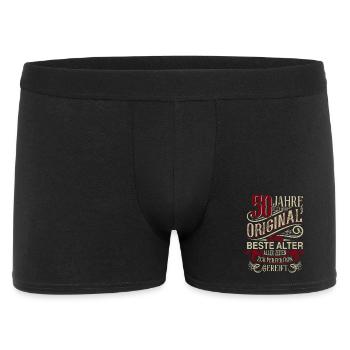 50. Geburtstag Vintage Retro - Männer Boxer Shorts - Schwarz - Vorne