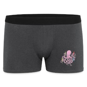 Octopus Student Crayons School - Men's Boxer Shorts - charcoal grey - Front