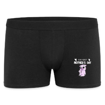 Mother's Day Gift - Our First Mother's Day - Men's Boxer Shorts - black - Front