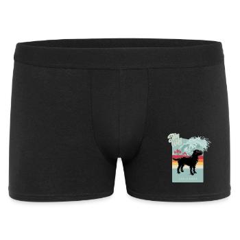 Stay Wild Surf Labrador - Männer Boxer Shorts - Schwarz - Vorne