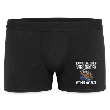 Ich Hab Das Schon Verstanden Ist Mir Nur Egal - Männer Boxer Shorts - Schwarz - Vorne