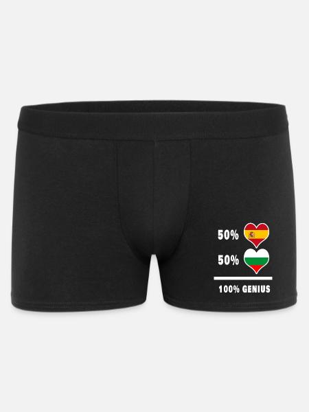 Bulgaria and Spain genius / gift - Men's Boxer Shorts - black