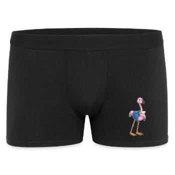 Flamingo Sekretärin Büro - Männer Boxer Shorts - Schwarz - Vorne