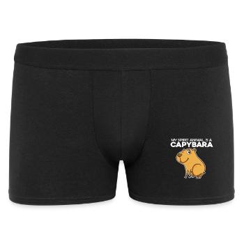 Capybara Wasserschwein - Männer Boxer Shorts - Schwarz - Vorne