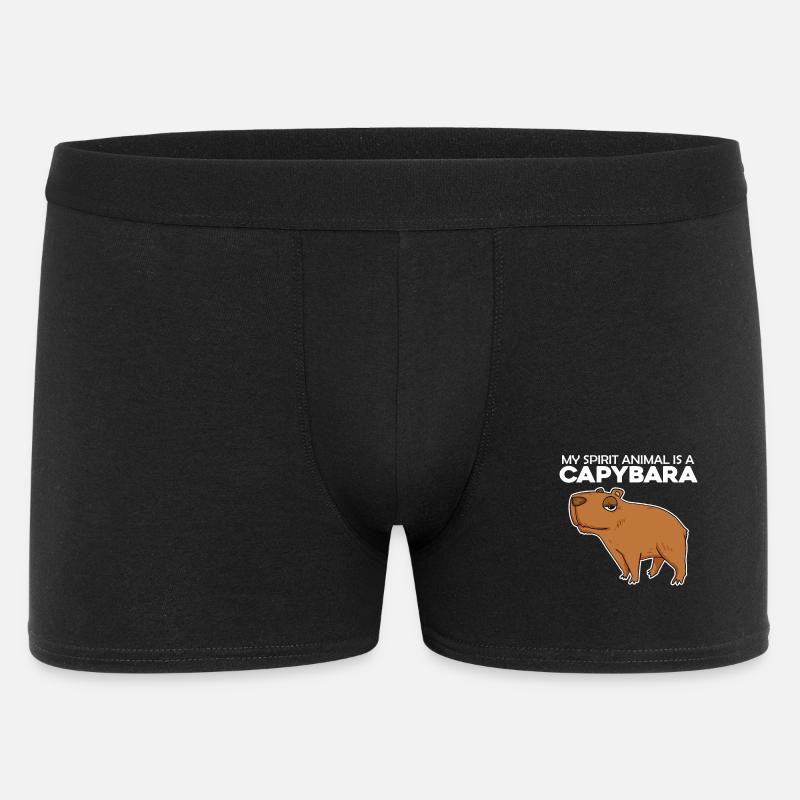 Capybara Wasserschwein - Männer Boxer Shorts - Schwarz