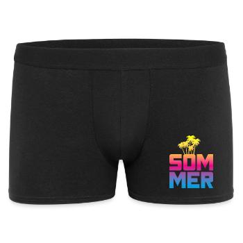 Summer Palm Trees Beach Beach Colorful Mallorca - Men's Boxer Shorts - black - Front