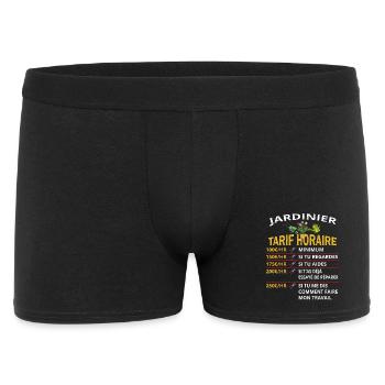 Tarif horaire Jardinier cadeau pour Jardiniers - Boxer Homme - noir - Devant
